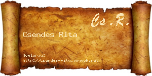 Csendes Rita névjegykártya